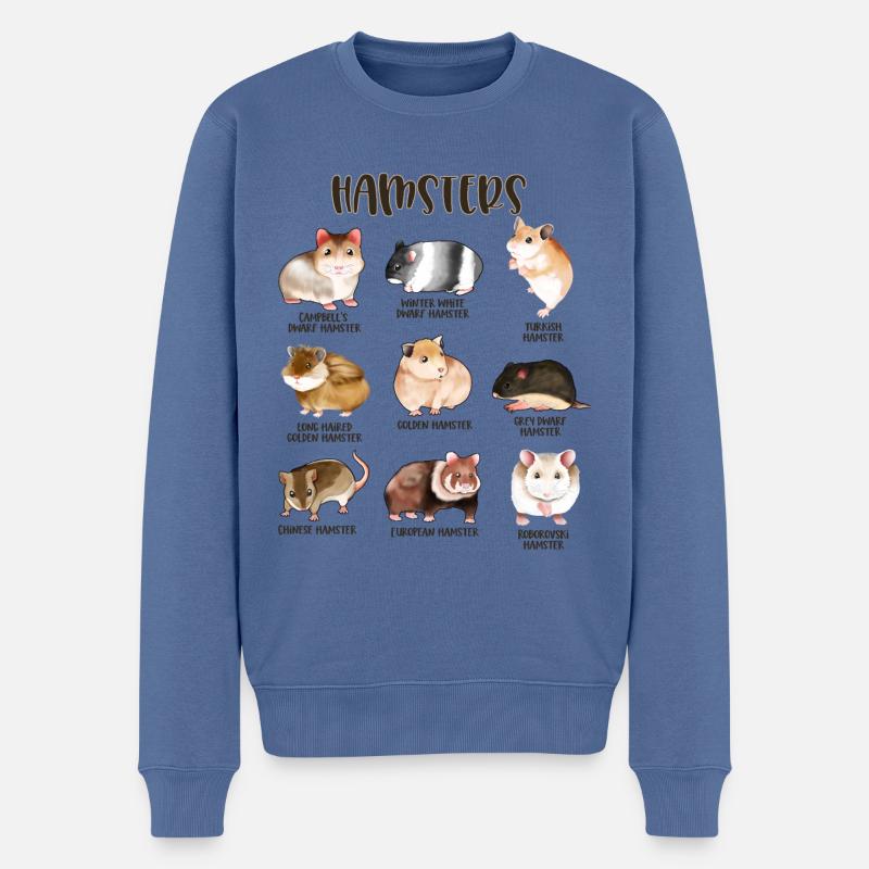Beaucoup de hamsters différents - Pull Premium bio Homme - bleu pigeon