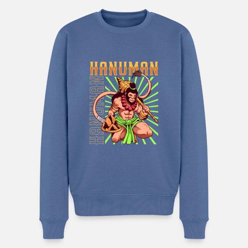 Hindu Gott - Lakshmi - Männer Premium Bio Pullover - Taubenblau