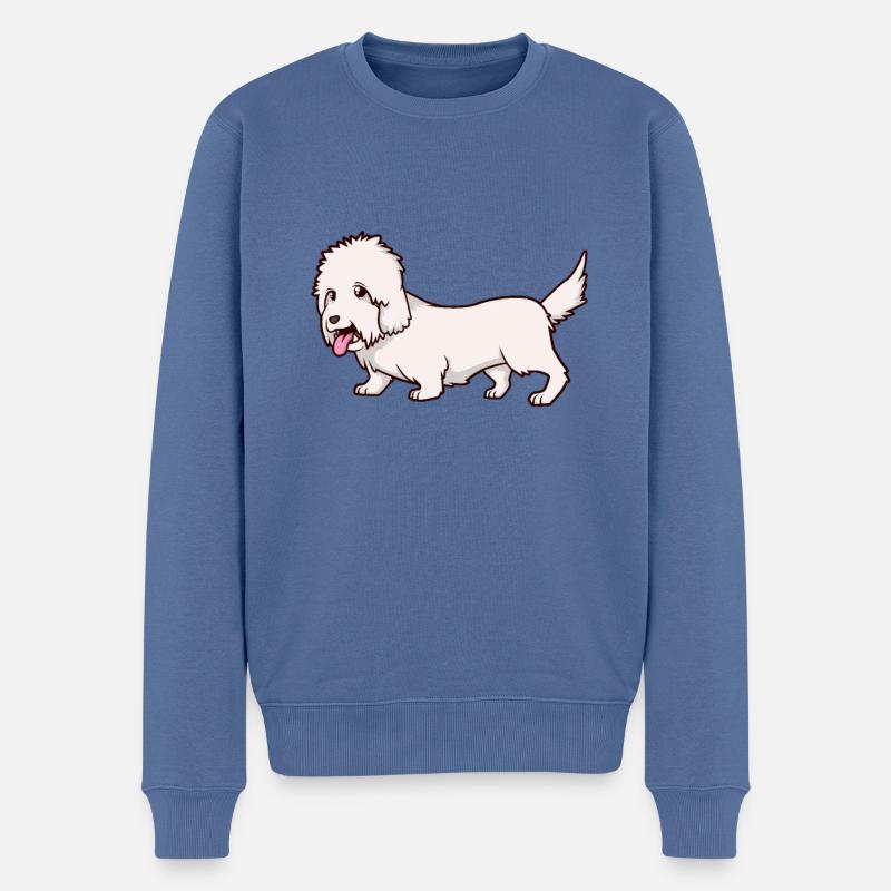 Kawaii Dandie Dinmont Terrier - Pull Premium bio Homme - bleu pigeon