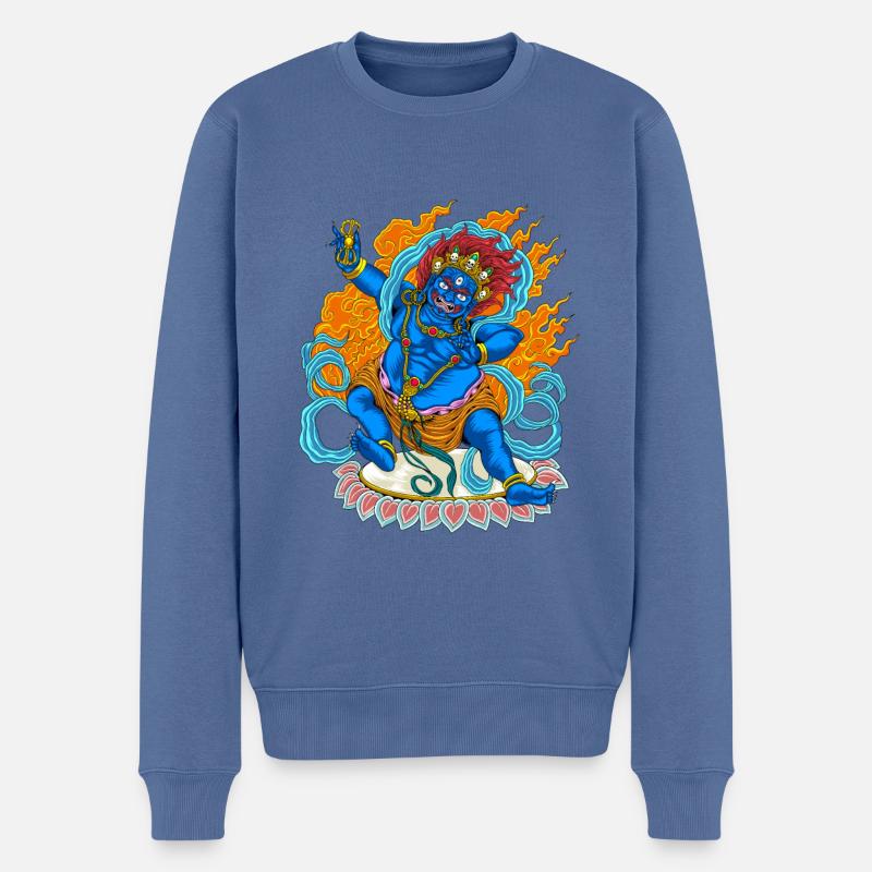 Bouddhisme Dieu Bodhisattva Vajrapani - Pull Premium bio Homme - bleu pigeon
