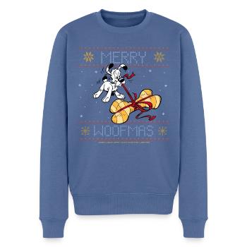 Asterix - Idefix Merry Christmas - Männer Premium Bio Pullover - Taubenblau - Vorne - Nico (187cm)