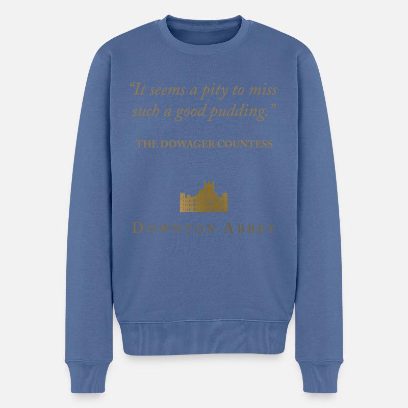 Downton Abbey A Pity to Miss Such A Good Pudding - Männer Premium Bio Pullover - Taubenblau