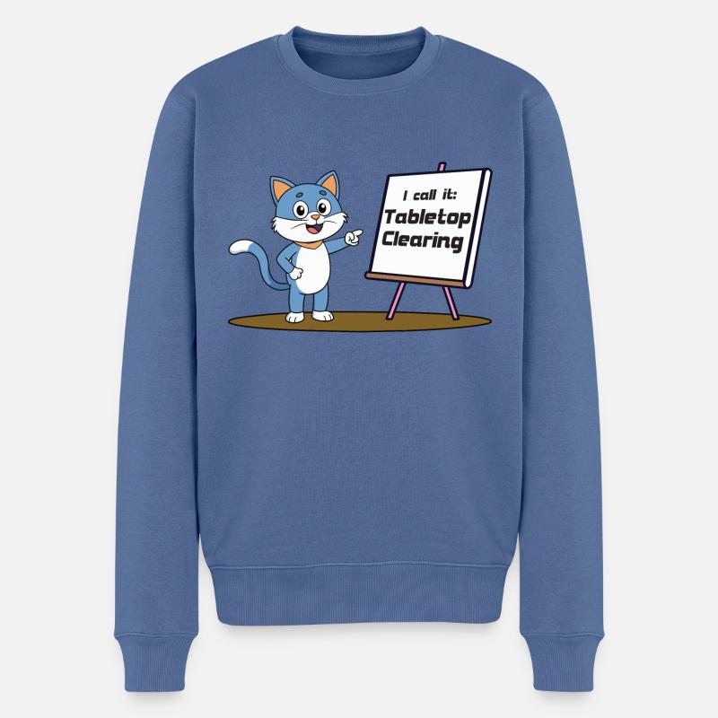 Tabletop Clearing - Männer Premium Bio Pullover - Taubenblau