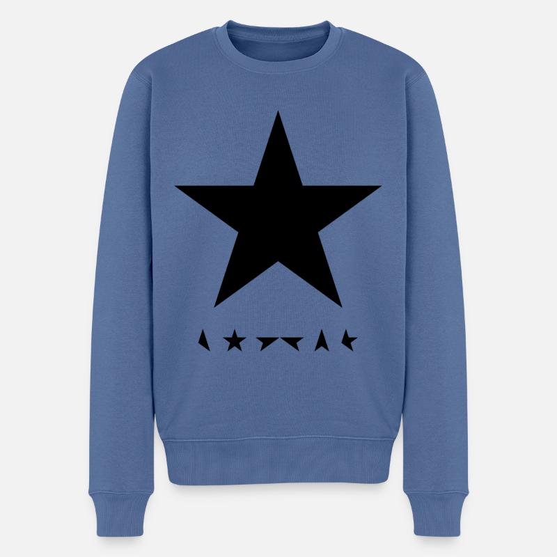David Bowie Blackstar Album Cover - Männer Premium Bio Pullover - Taubenblau