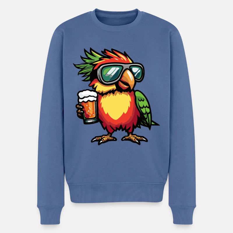 Papagai Après-Ski Bière Bande dessinée - Pull Premium bio Homme - bleu pigeon
