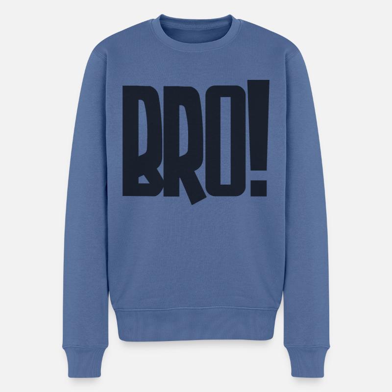 BRO forever Brothers - Männer Premium Bio Pullover - Taubenblau