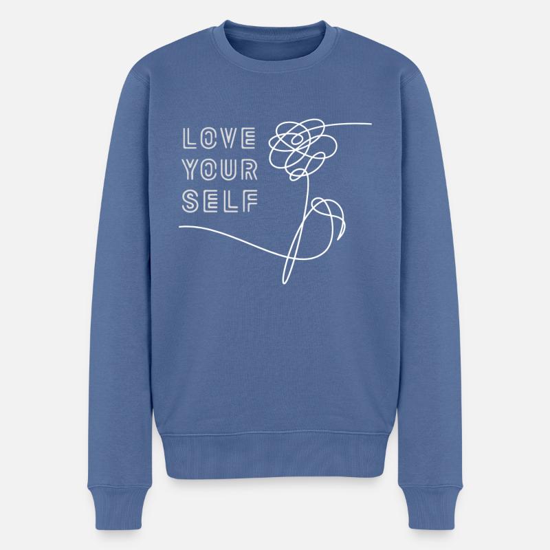 AIMEZ-VOUS - Pull Premium bio Homme - bleu pigeon
