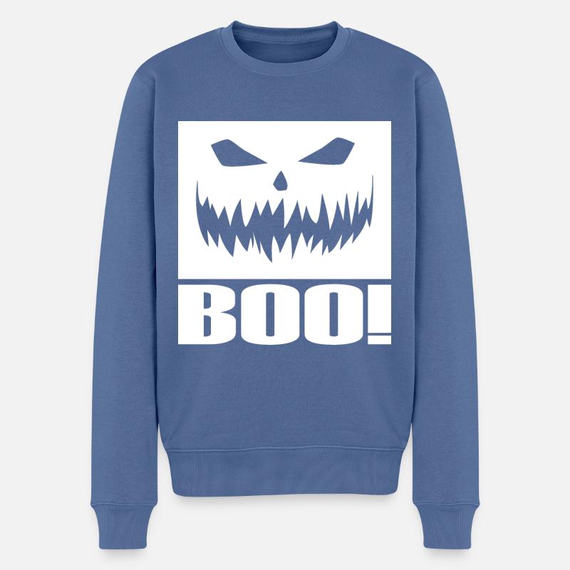 NUIT D’HORREUR D’HALLOWEEN - Pull Premium bio Homme - bleu pigeon