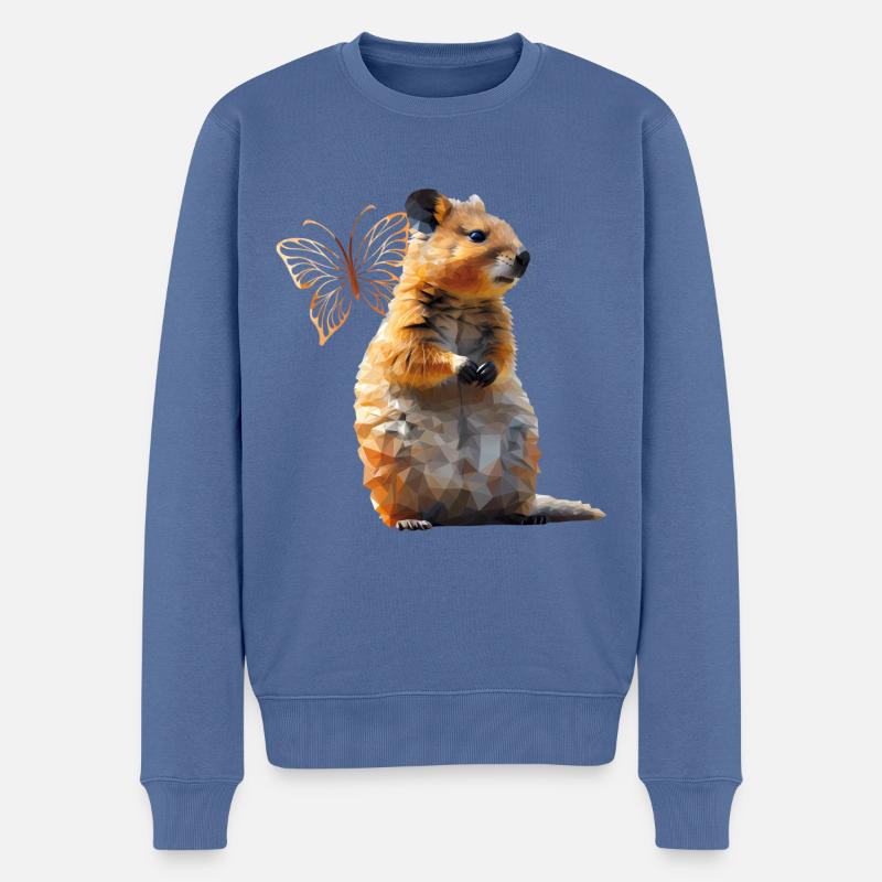 Quokka - Pull Premium bio Homme - bleu pigeon