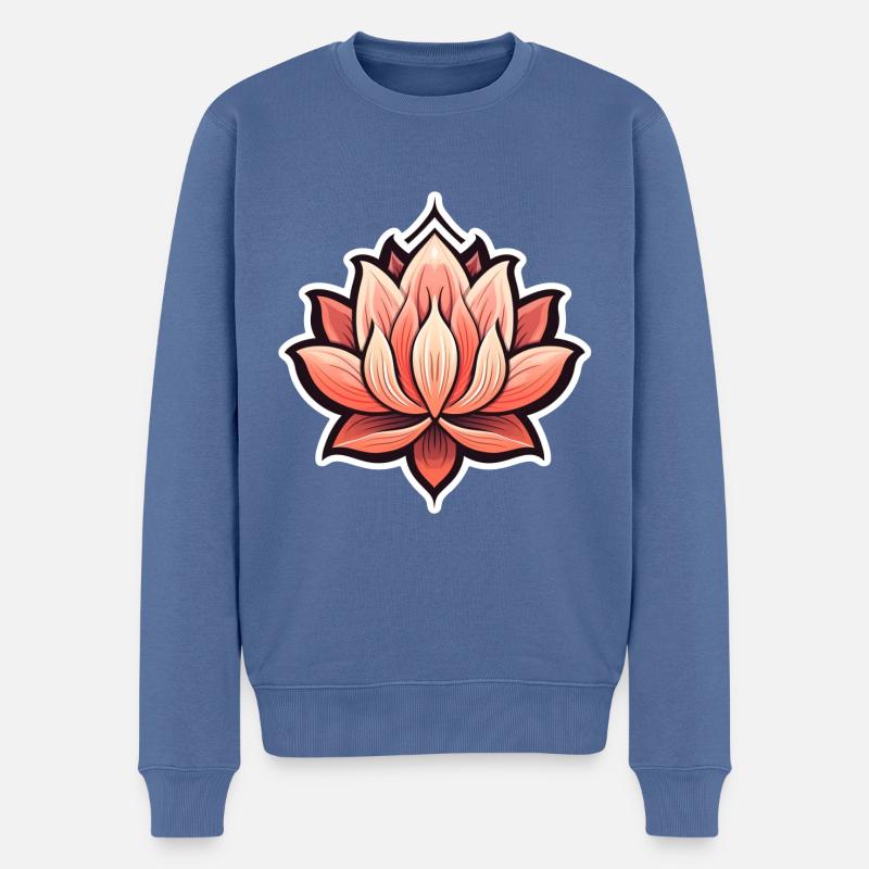 Lotus - Pull Premium bio Homme - bleu pigeon