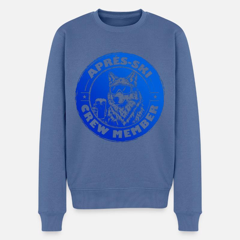 L’équipe d’après-ski Wolf dit - Pull Premium bio Homme - bleu pigeon