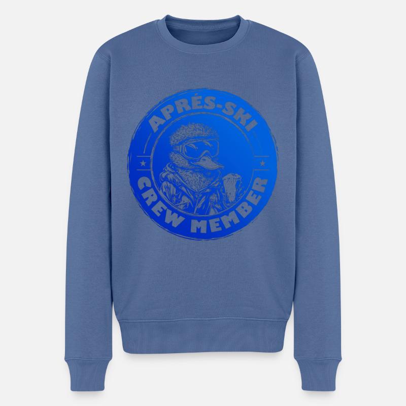 Ente Apres Ski Team Spruch - Männer Premium Bio Pullover - Taubenblau