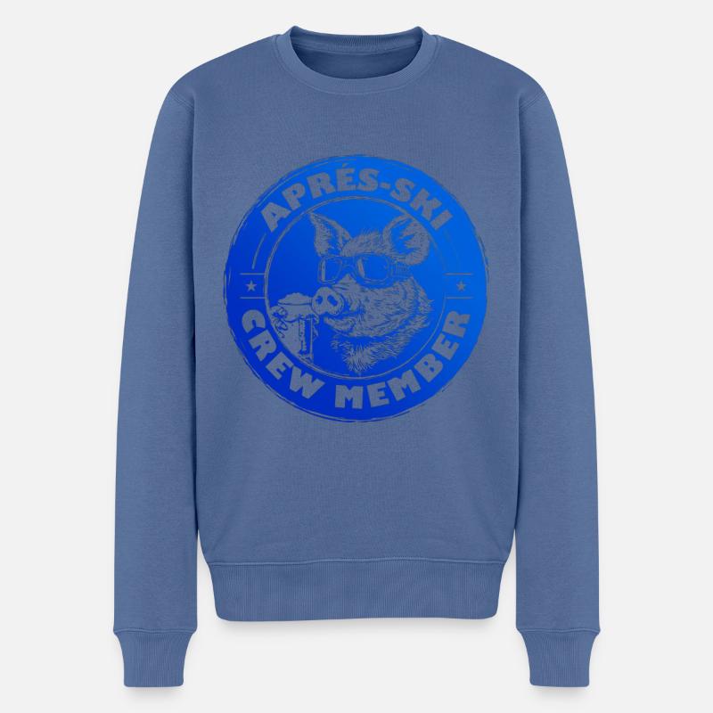 Pig après-ski semer l’équipe Dire - Pull Premium bio Homme - bleu pigeon