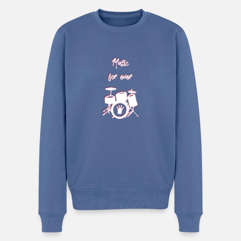 la musique - Pull Premium bio Homme - bleu pigeon