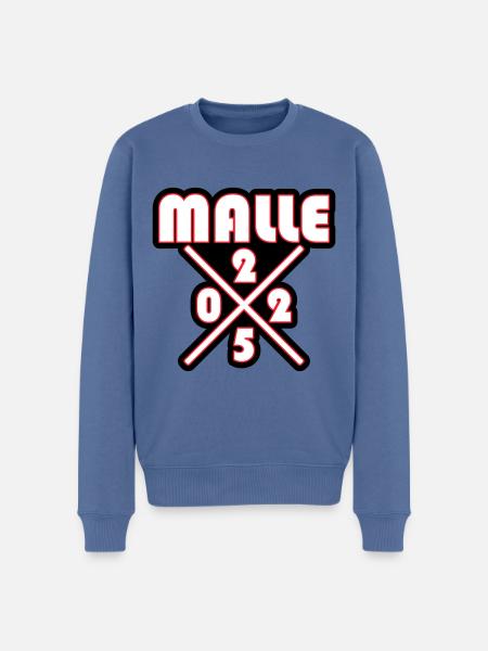 Malle 2025 - Männer Premium Bio Pullover - Taubenblau