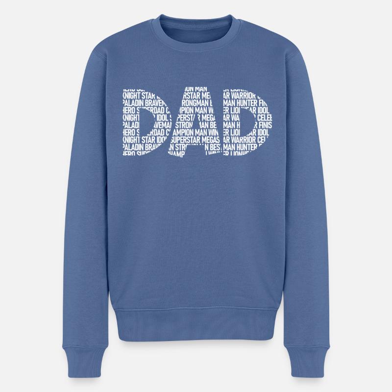 DAD Synonymes - Pull Premium bio Homme - bleu pigeon