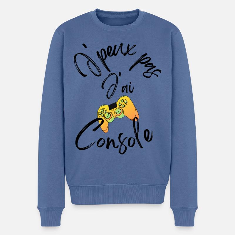 J'Peux Pas J'Ai Console - Pull Premium bio Homme - bleu pigeon
