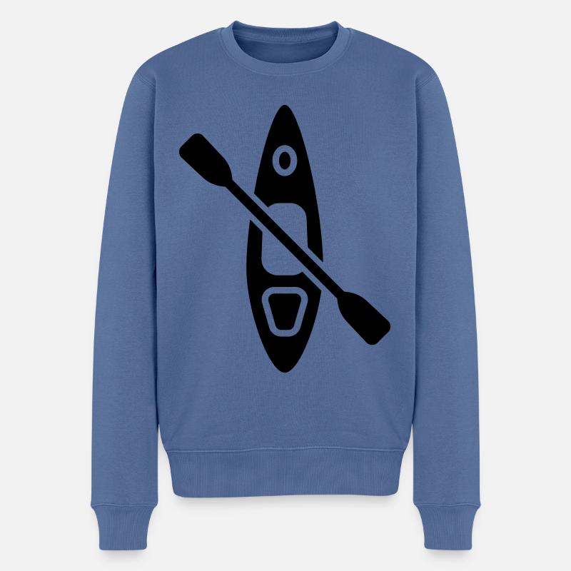 Icône de canoë - Pull Premium bio Homme - bleu pigeon
