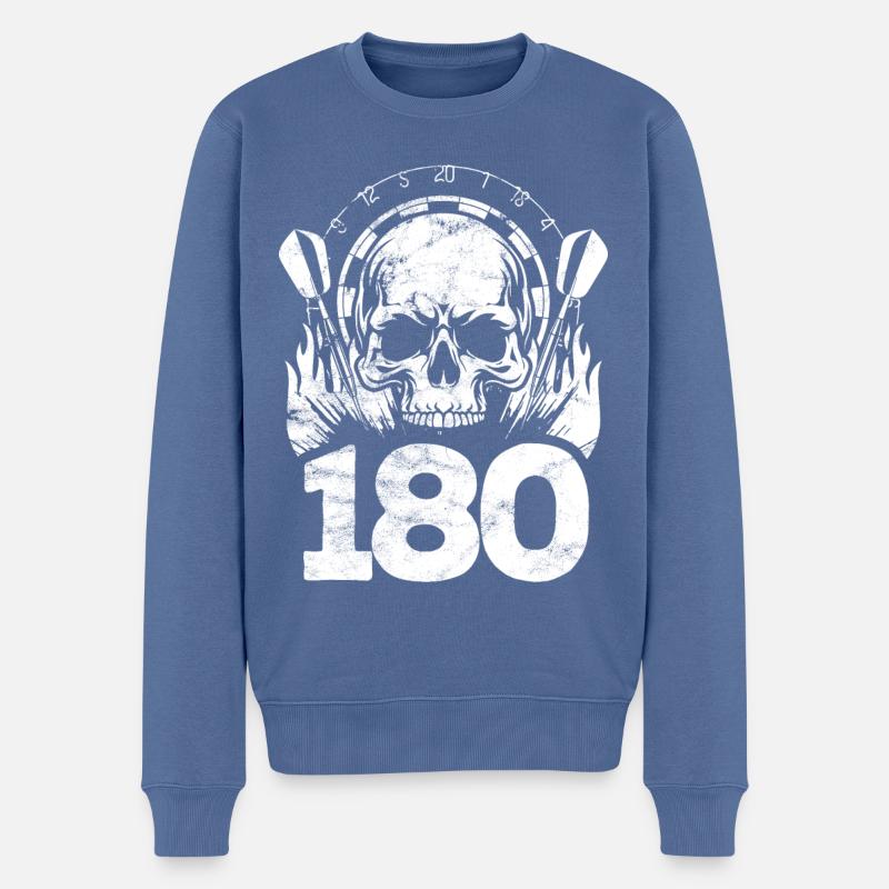 Pinces - Crâne - 180 - Cadeau - Pull Premium bio Homme - bleu pigeon