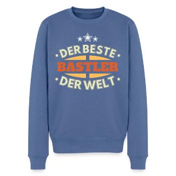 Der Beste Bastler der Welt - Männer Premium Bio Pullover - Taubenblau - Vorne - Nico (187cm)