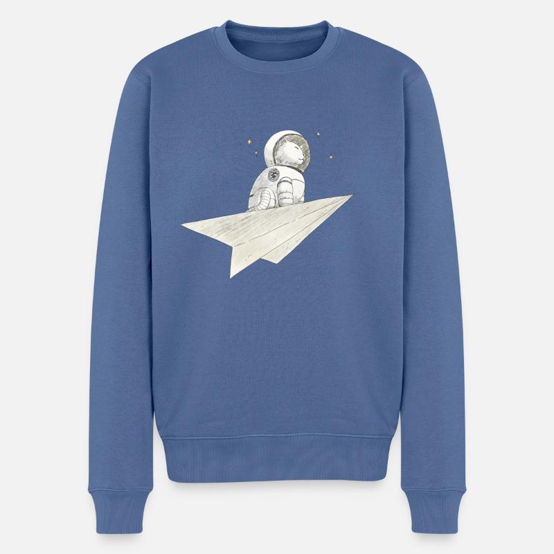 Catstronaute - Pull Premium bio Homme - bleu pigeon