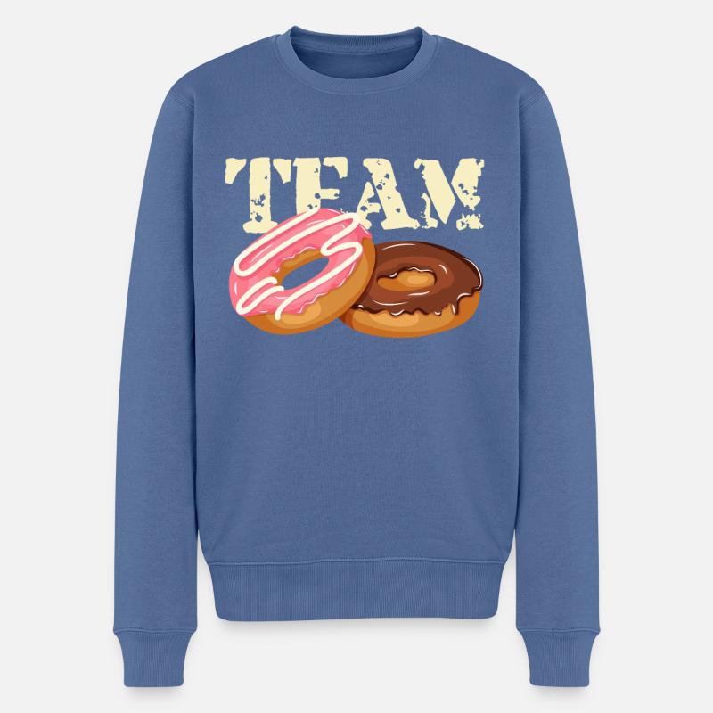 Team Donuts Naschkatzen - Männer Premium Bio Pullover - Taubenblau