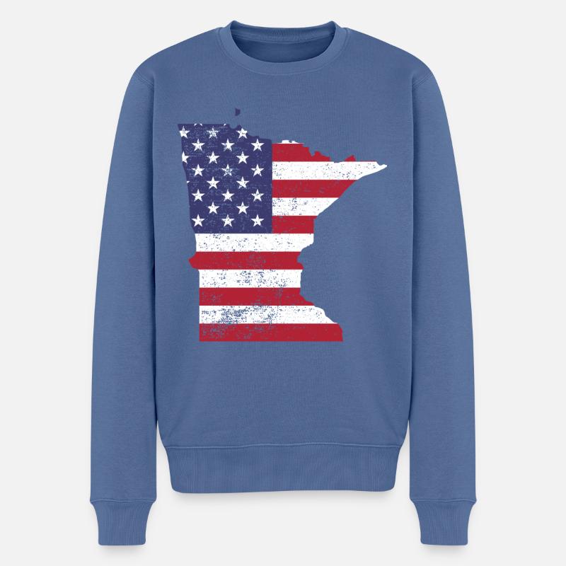 Minnesota - Pull Premium bio Homme - bleu pigeon