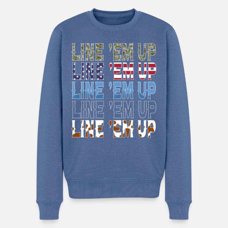 Howdy Country Southern Rodeo - Männer Premium Bio Pullover - Taubenblau