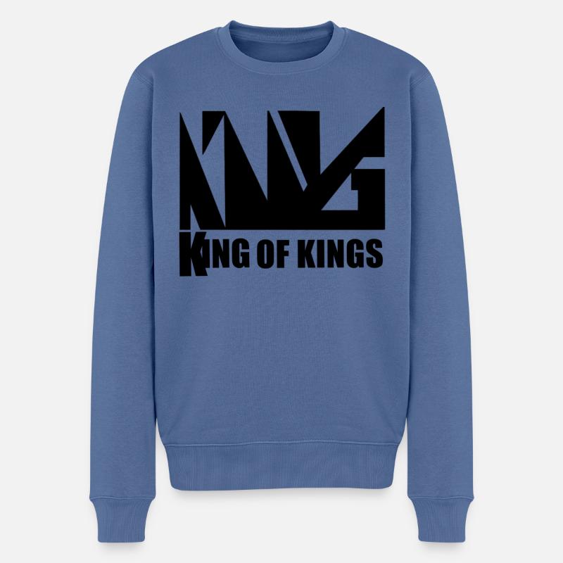 KoK Crown Offiziell - Männer Premium Bio Pullover - Taubenblau