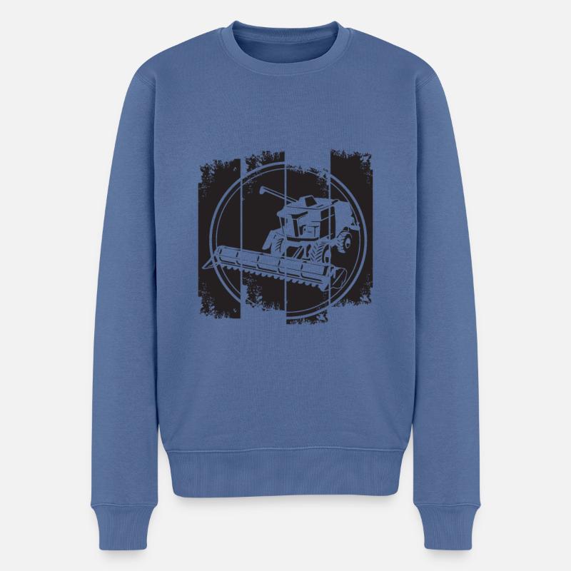 Mähdrescher - Männer Premium Bio Pullover - Taubenblau