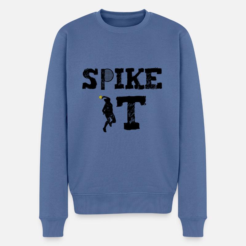 Conception de Spikeball - Pull Premium bio Homme - bleu pigeon