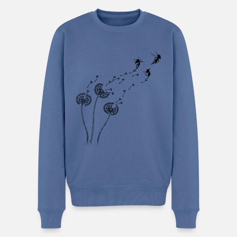 Löwenzahn Feen - Männer Premium Bio Pullover - Taubenblau