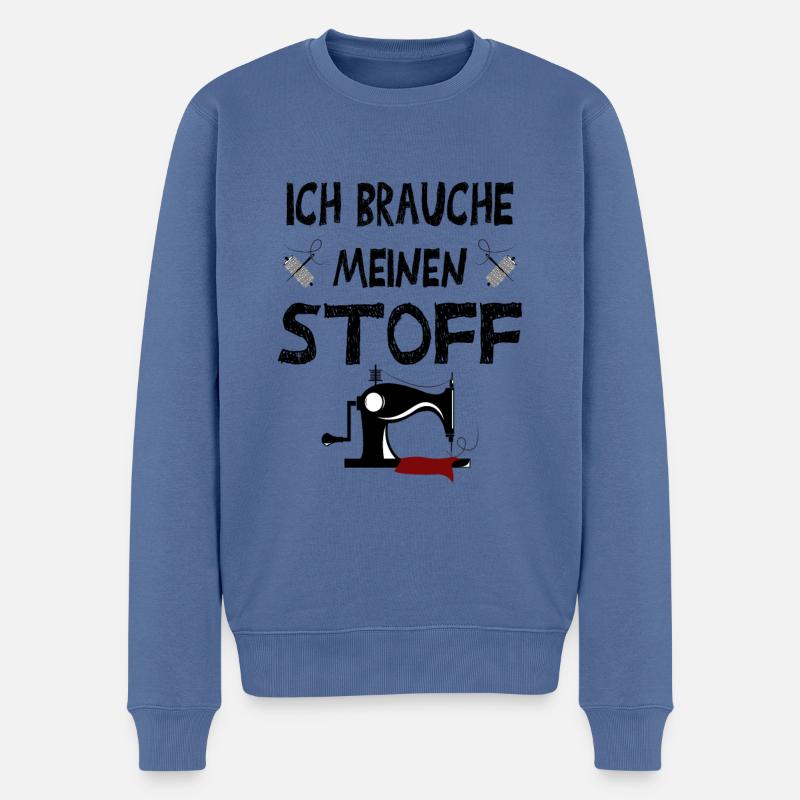 Schneider Lustig - Männer Premium Bio Pullover - Taubenblau