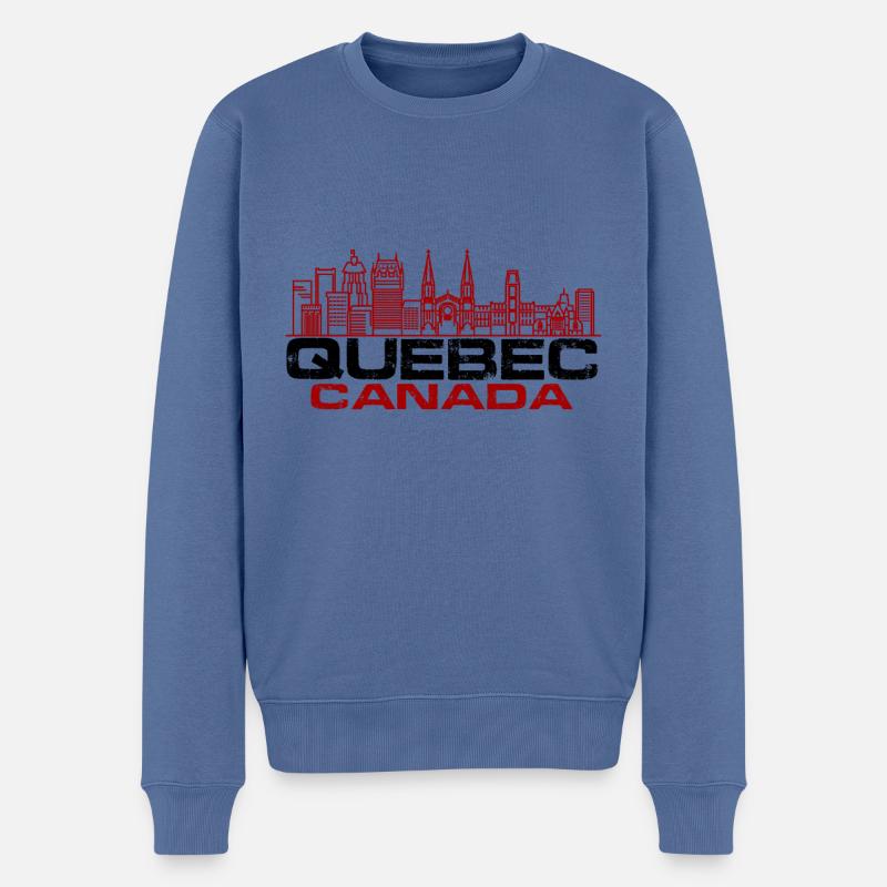 Skyline du Québec - Pull Premium bio Homme - bleu pigeon