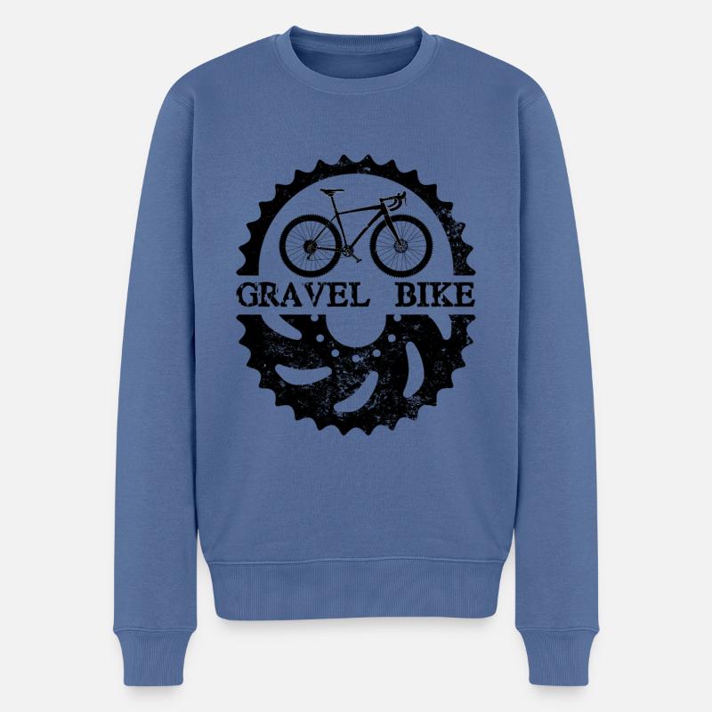 vélo de gravier - Pull Premium bio Homme - bleu pigeon