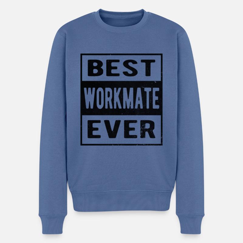 Arbeitskollegen Geschenk - Männer Premium Bio Pullover - Taubenblau