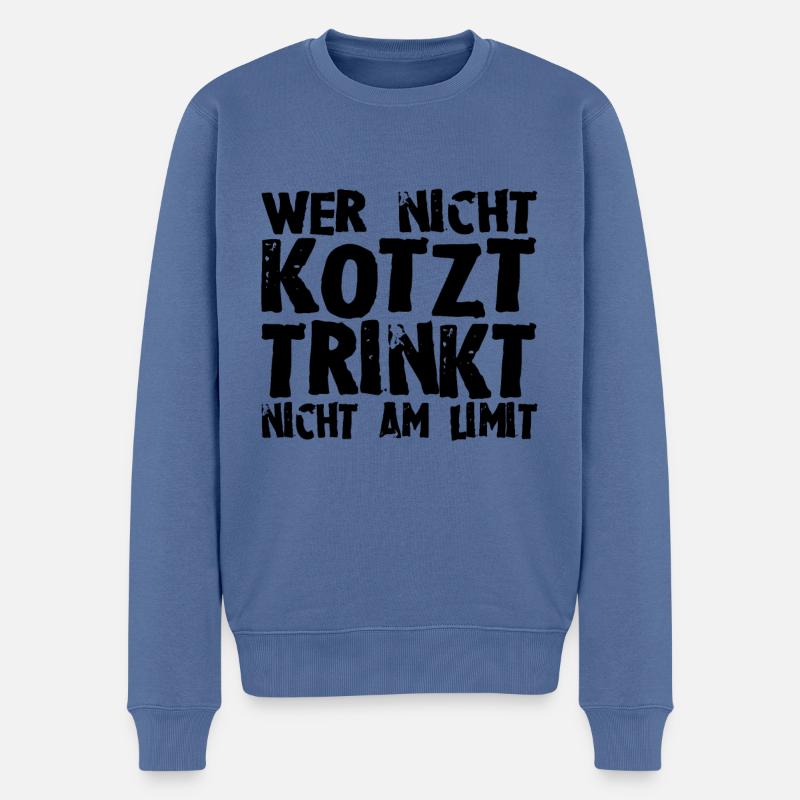 Kotzen Spruch - Männer Premium Bio Pullover - Taubenblau