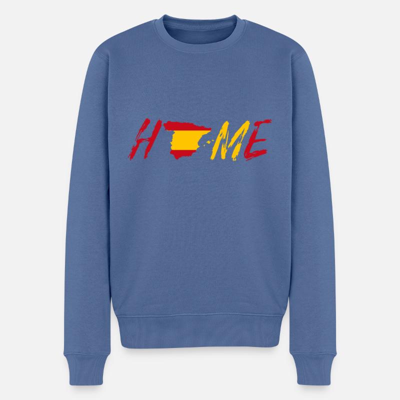 Espagne Domicile - Pull Premium bio Homme - bleu pigeon