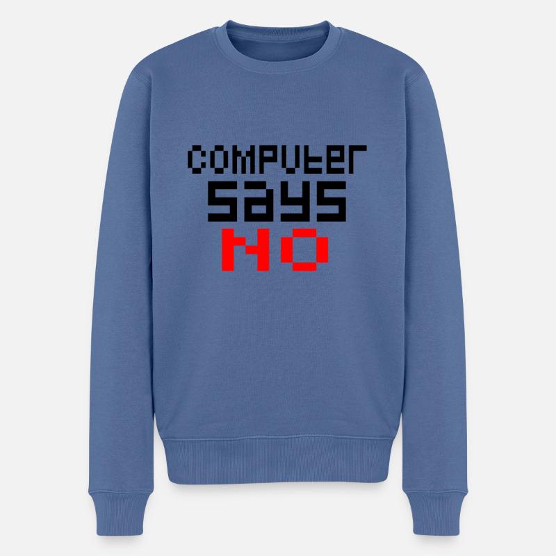 Computer - Männer Premium Bio Pullover - Taubenblau