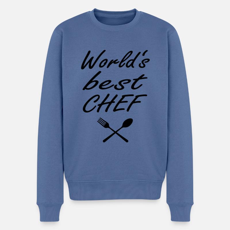 Worlds best Patron - Pull Premium bio Homme - bleu pigeon