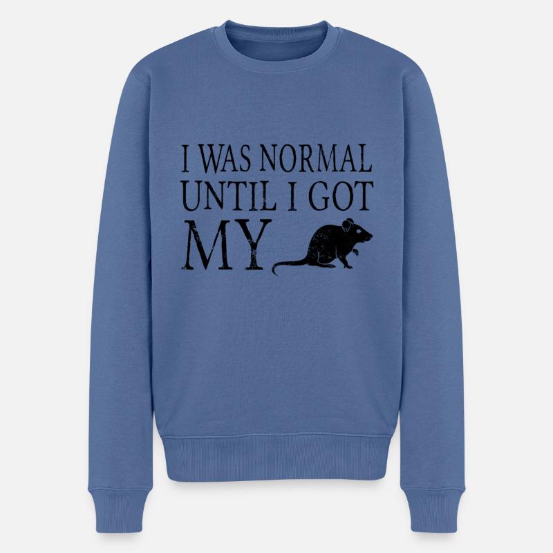 Ratte Haustier - Männer Premium Bio Pullover - Taubenblau