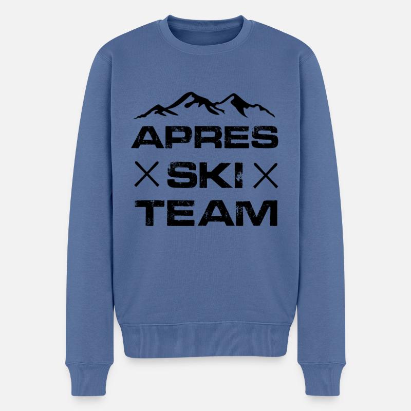 apres ski team - Männer Premium Bio Pullover - Taubenblau