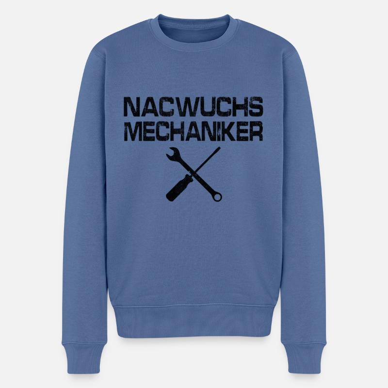 Nachwuchs Mechaniker - Männer Premium Bio Pullover - Taubenblau