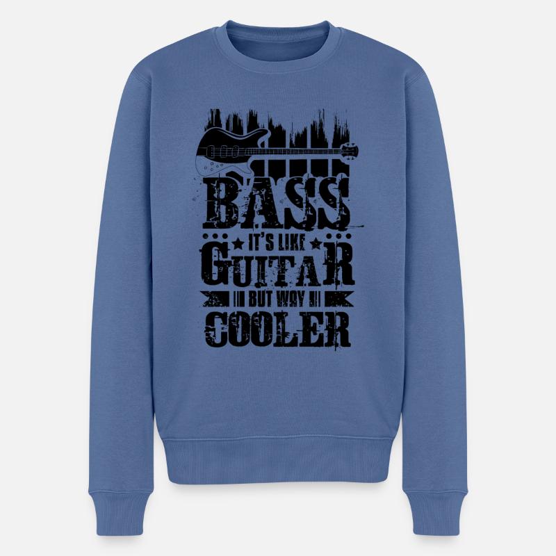 Bass its like guitar - Pull Premium bio Homme - bleu pigeon