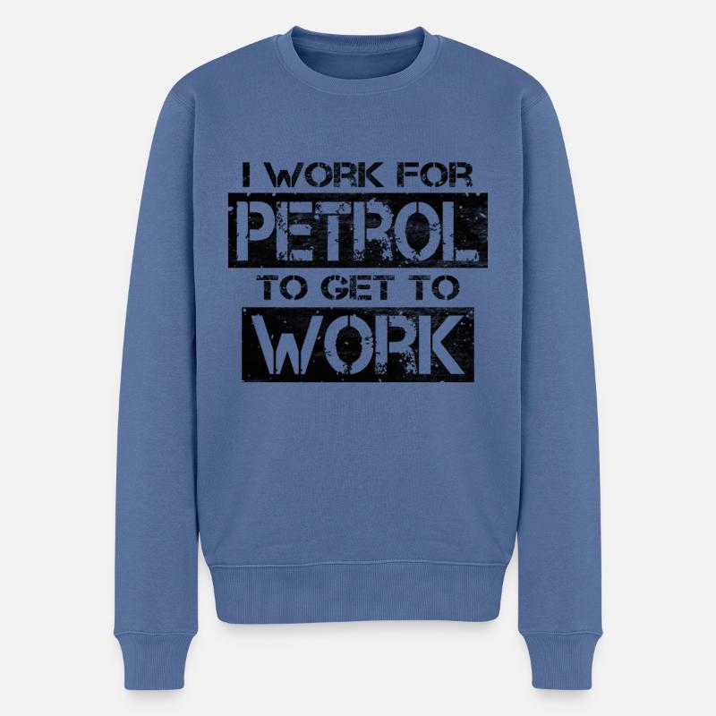 Prix de l’essence - Pull Premium bio Homme - bleu pigeon