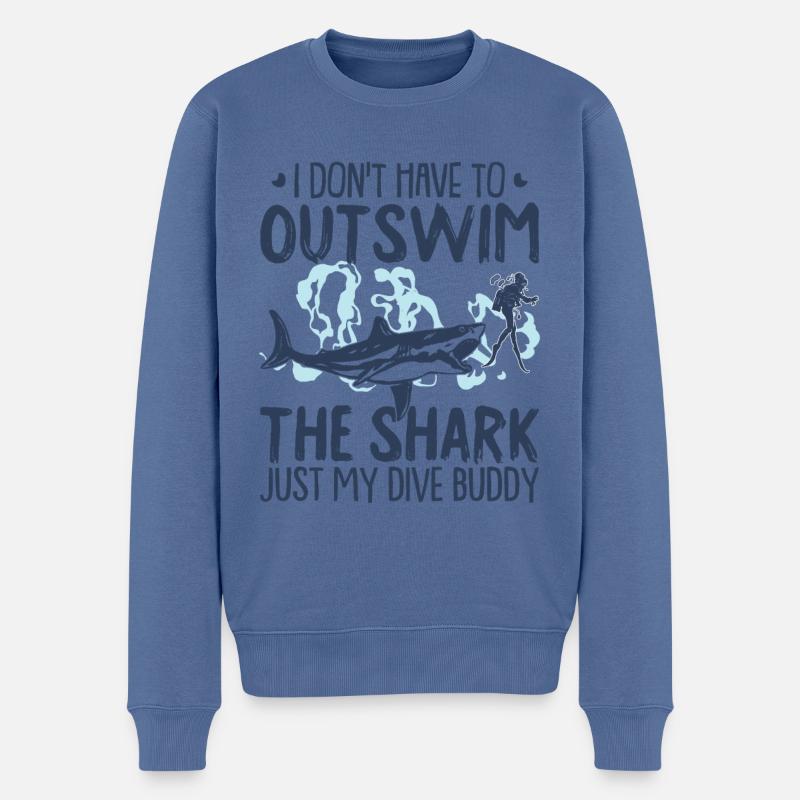 Plongée Diving Plongée - Pull Premium bio Homme - bleu pigeon