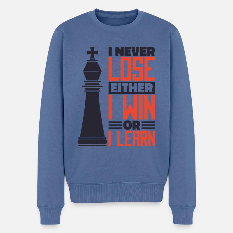 Échecs échiquier échiquier - Pull Premium bio Homme - bleu pigeon