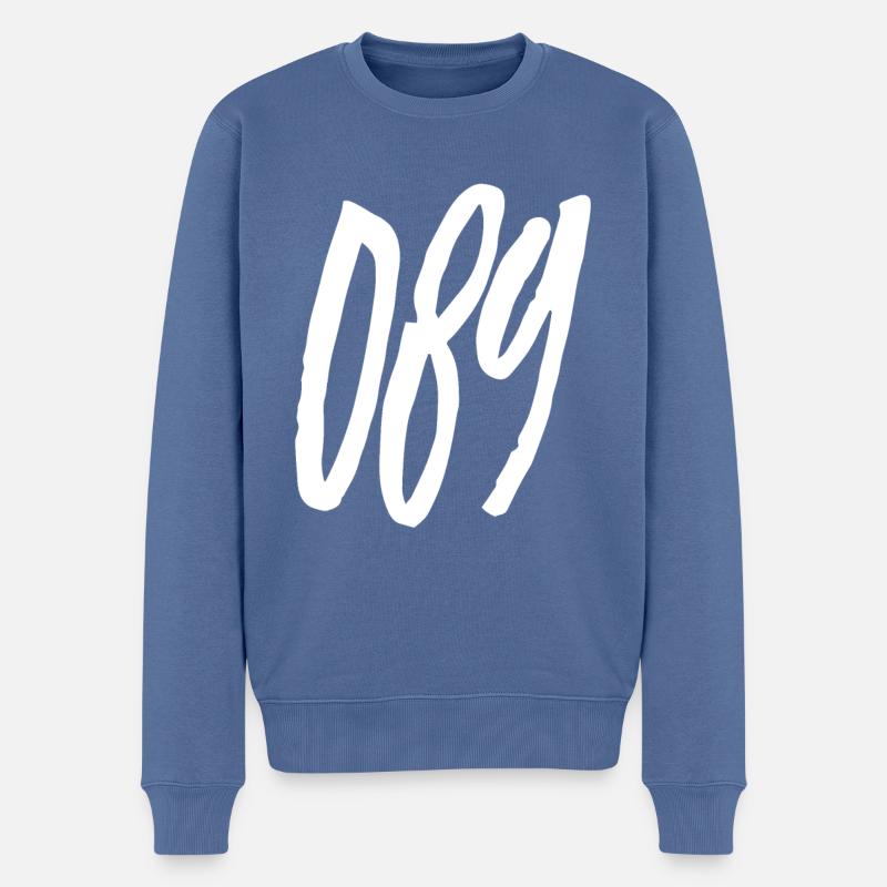 089 Area code Munich - Men's Premium Organic Jumper - stone blue