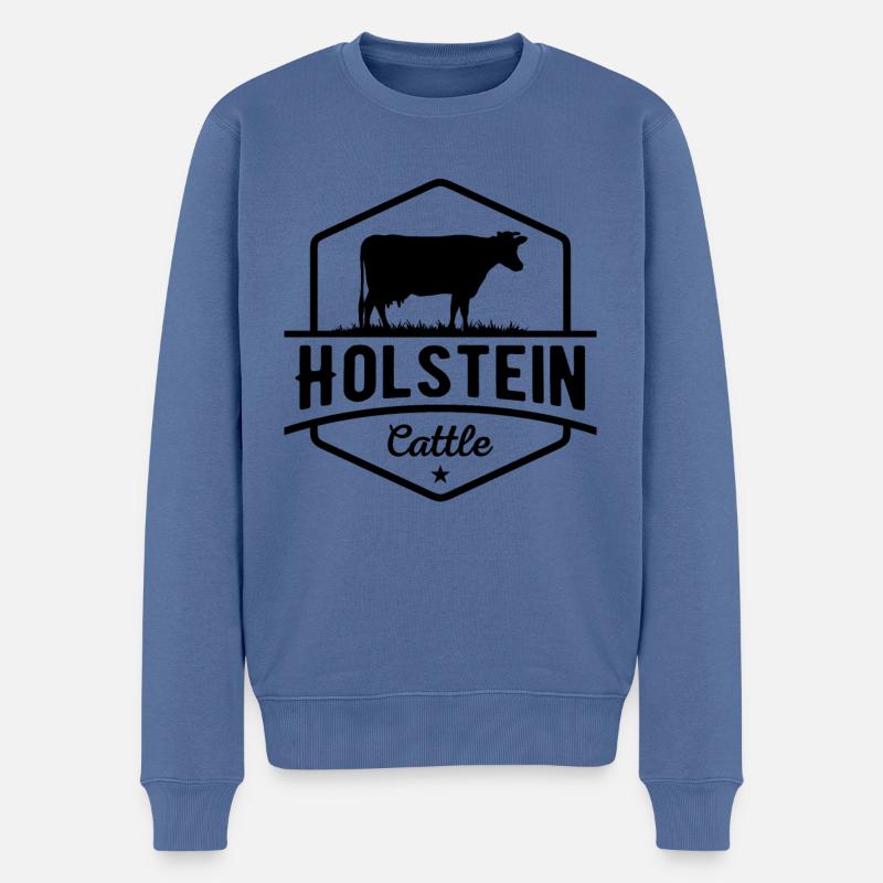 Holstein Rancher Vache Holstein - Pull Premium bio Homme - bleu pigeon