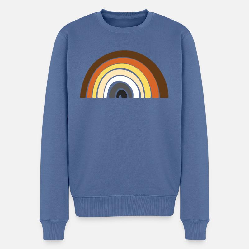 Flagge - LGBTQIA-Regenbogenbär - Männer Premium Bio Pullover - Taubenblau